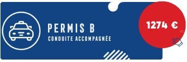 Permis B conduite accompagnée 1274 euros